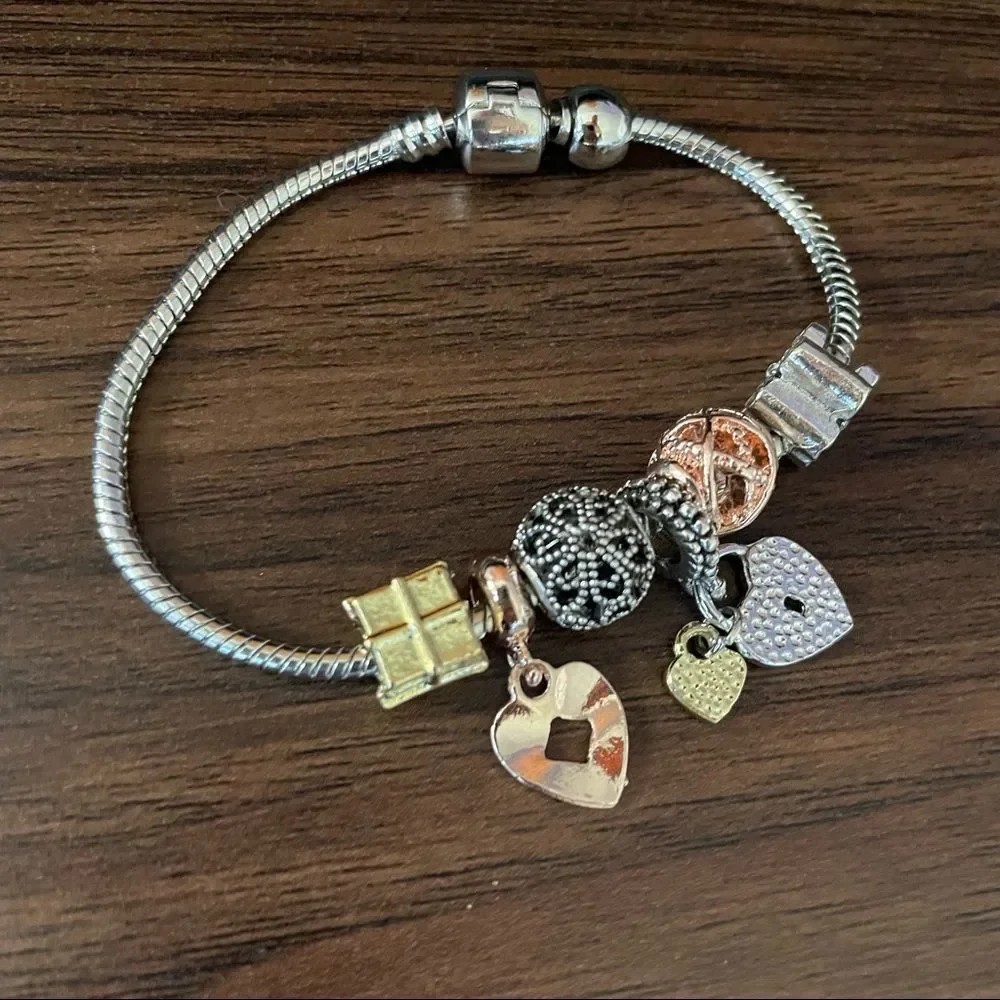 2x$20 - Women’s Silver Color Charms Bracelet - Picture 6 of 10